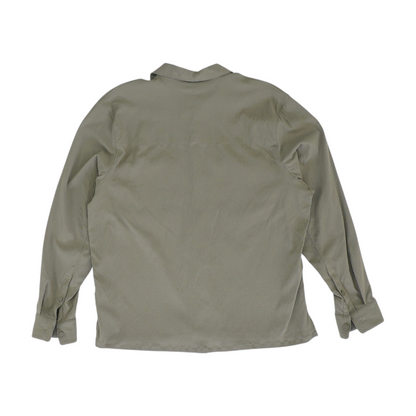 Olive Solid Long Sleeve Button Down