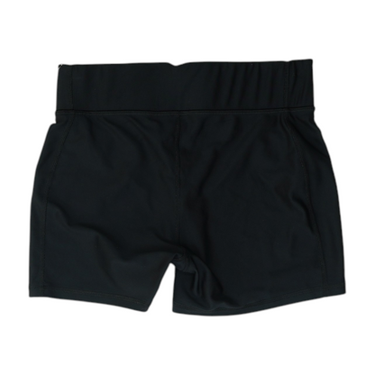 Black Solid Active Shorts