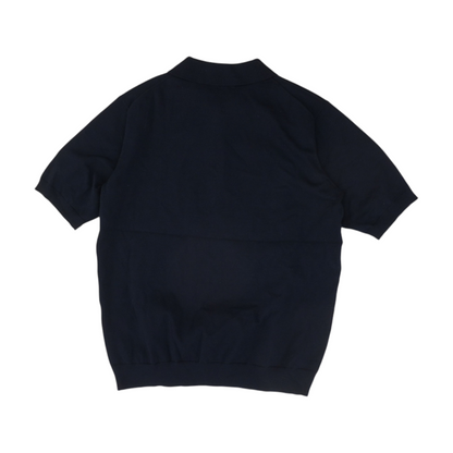Navy Solid Short Sleeve Polo