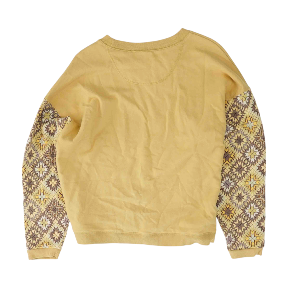 Beige Geometric Sweatshirt Pullover