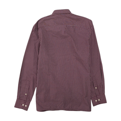 Mauve Check Long Sleeve Button Down