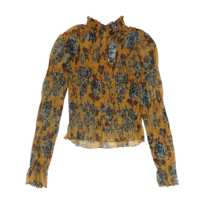 Brown Floral Blouse