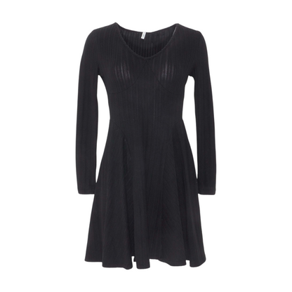 Black Striped Mini Dress