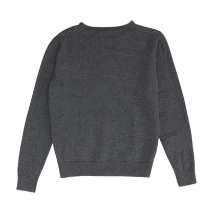 Gray Solid Pullover Sweater