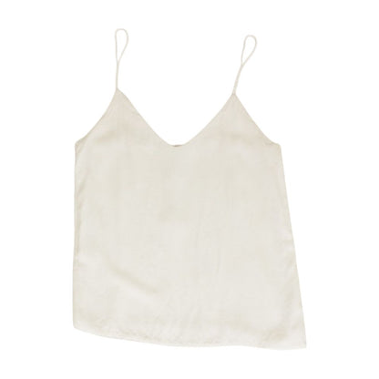 White Solid Sleeveless Blouse