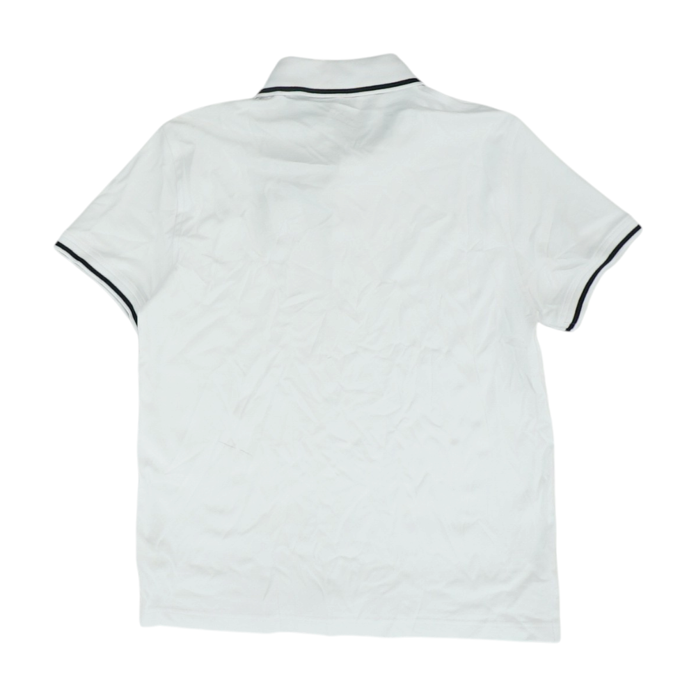 White Solid Short Sleeve Polo