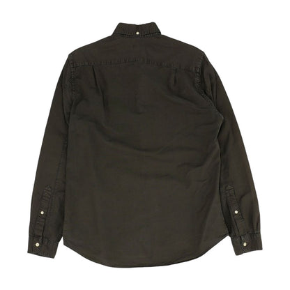 Charcoal Solid Long Sleeve Button Down