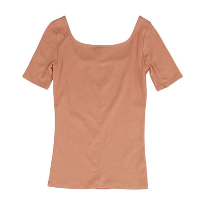 Peach Solid T-Shirt