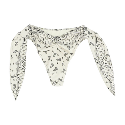 Ivory Paisley Swim Bottom