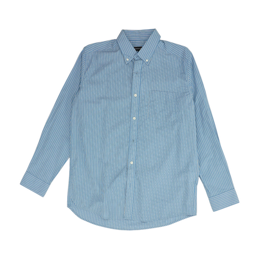Blue Striped Long Sleeve Button Down