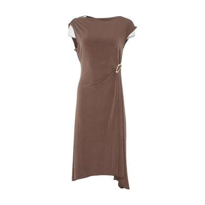 Brown Petite Midi Dress