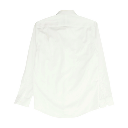 White Solid Long Sleeve Button Down