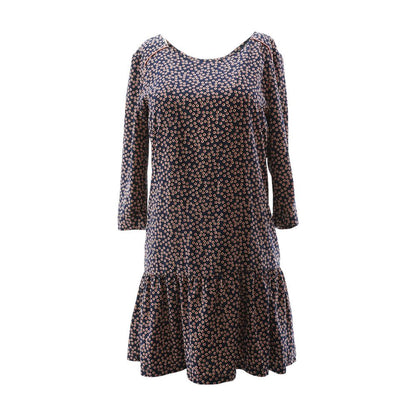 Navy Floral Midi Dress
