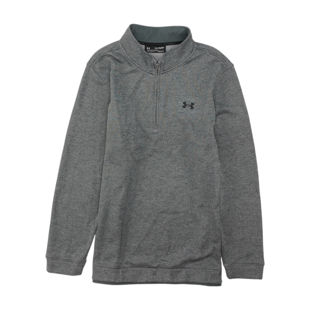 Gray Solid 1/4 Zip Pullover