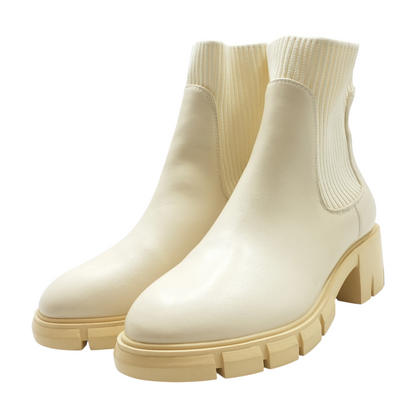 Cream Ankle Boots