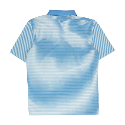 Blue Striped Short Sleeve Polo