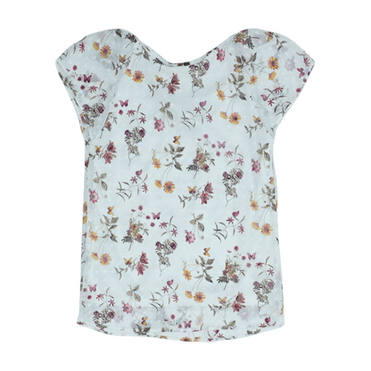 White Floral Blouse