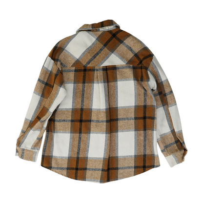 Brown Plaid Flannel Button Down