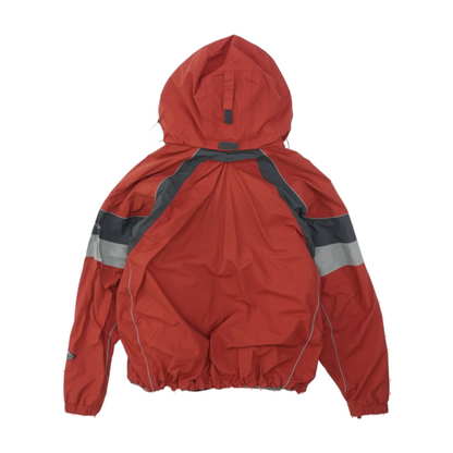 Vintage Interchange Red Color Block Jacket