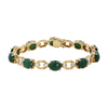 18K Yellow Gold Jade Chain Bracelet – Image 1