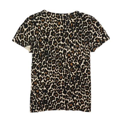 Beige Animal Print Pullover Sweater