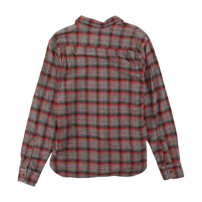 Gray Plaid Flannel Button Down
