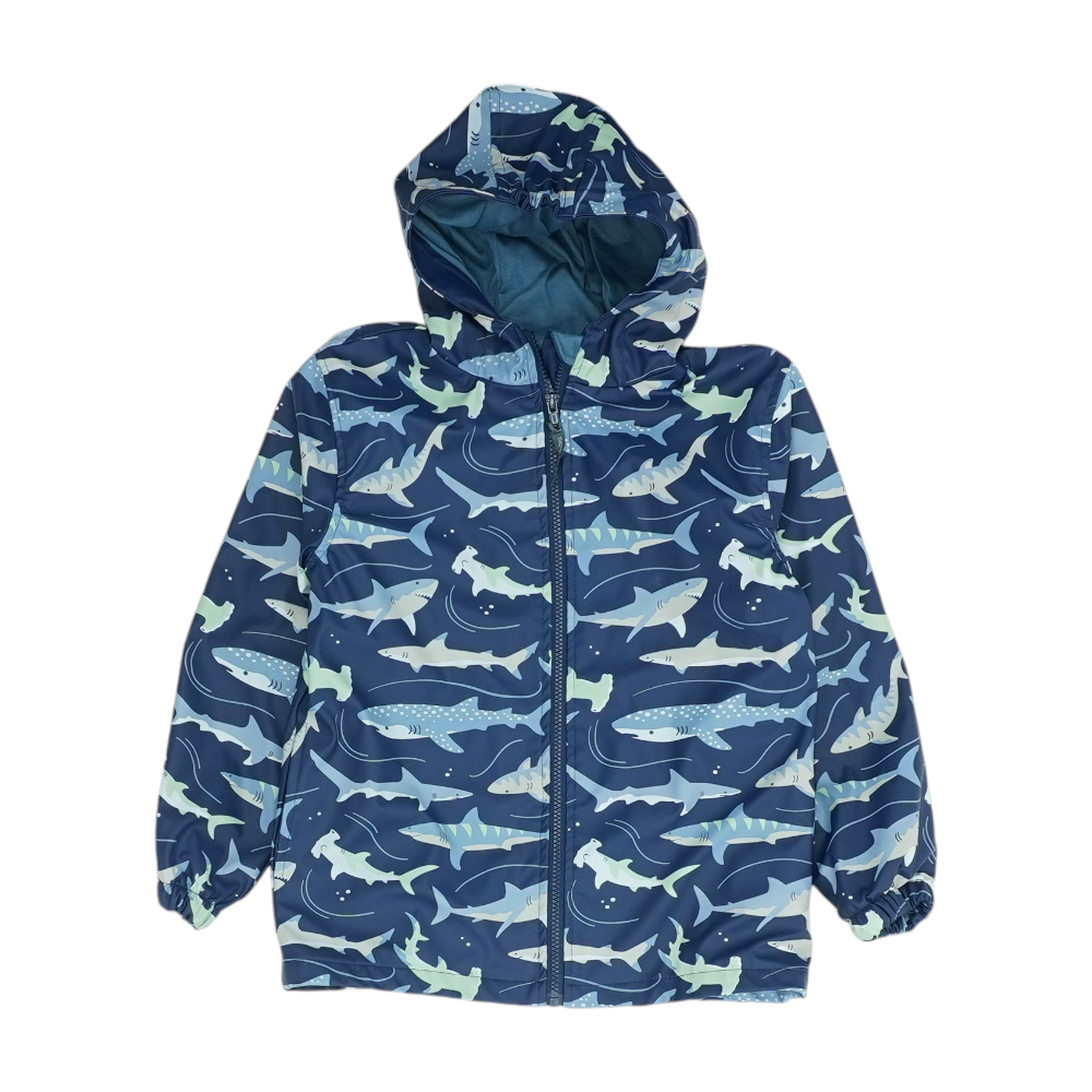 Navy Graphic Rain Jacket