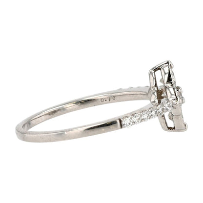.75 ct Platinum Bezel Set Round Diamond Clover Band