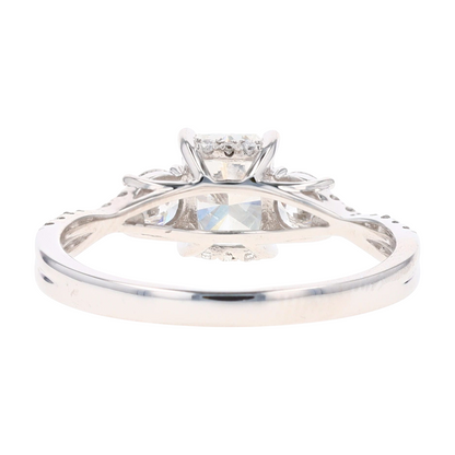 1 1/2 ctw 14K White Gold Lab Grown Diamond Engagement Ring