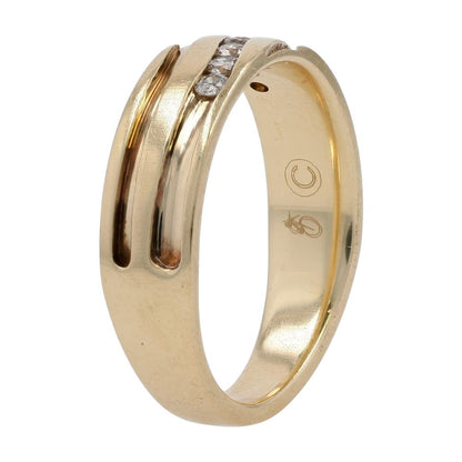 1/4 Ct 10K Gold Channel Set Round Diamond Band
