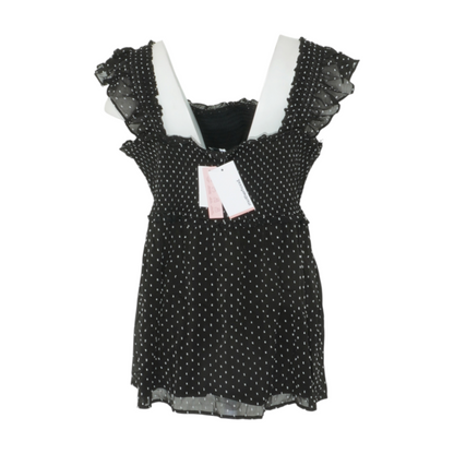 Black Maternity Polka Dot Blouse