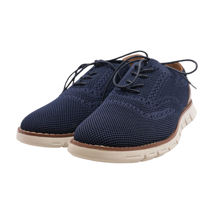Navy Lace-Up Dress Shoes