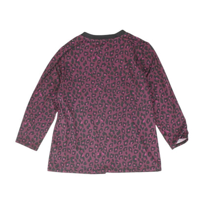 Purple Animal Print 3/4 Sleeve Blouse
