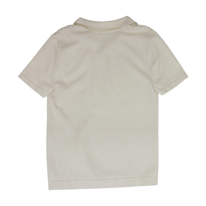 White Solid Pullover Sweater