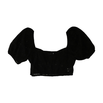 Black Cropped Blouse
