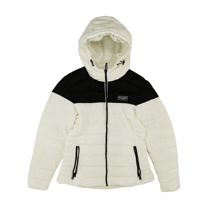 White Color Block Jacket