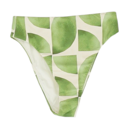 Beige Abstract Swim Bottom