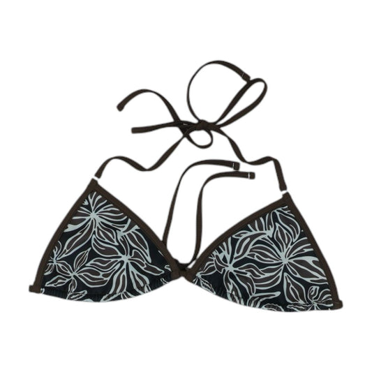 Brown Floral Swim Top
