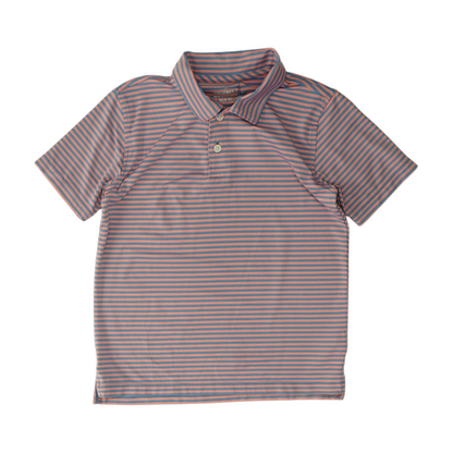 Pink Striped Short Sleeve Polo