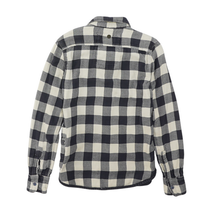 Gray Plaid Flannel Button Down