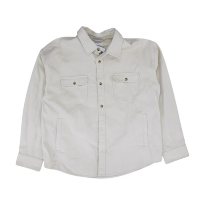 Beige Solid Denim Jacket
