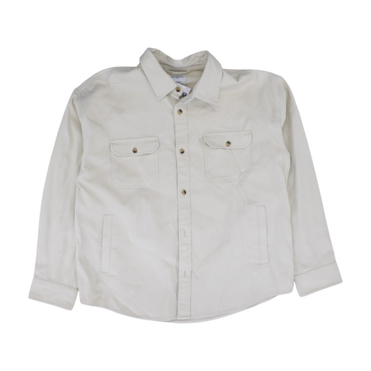 Beige Solid Denim Jacket