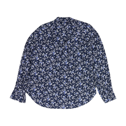 Navy Floral Button Down