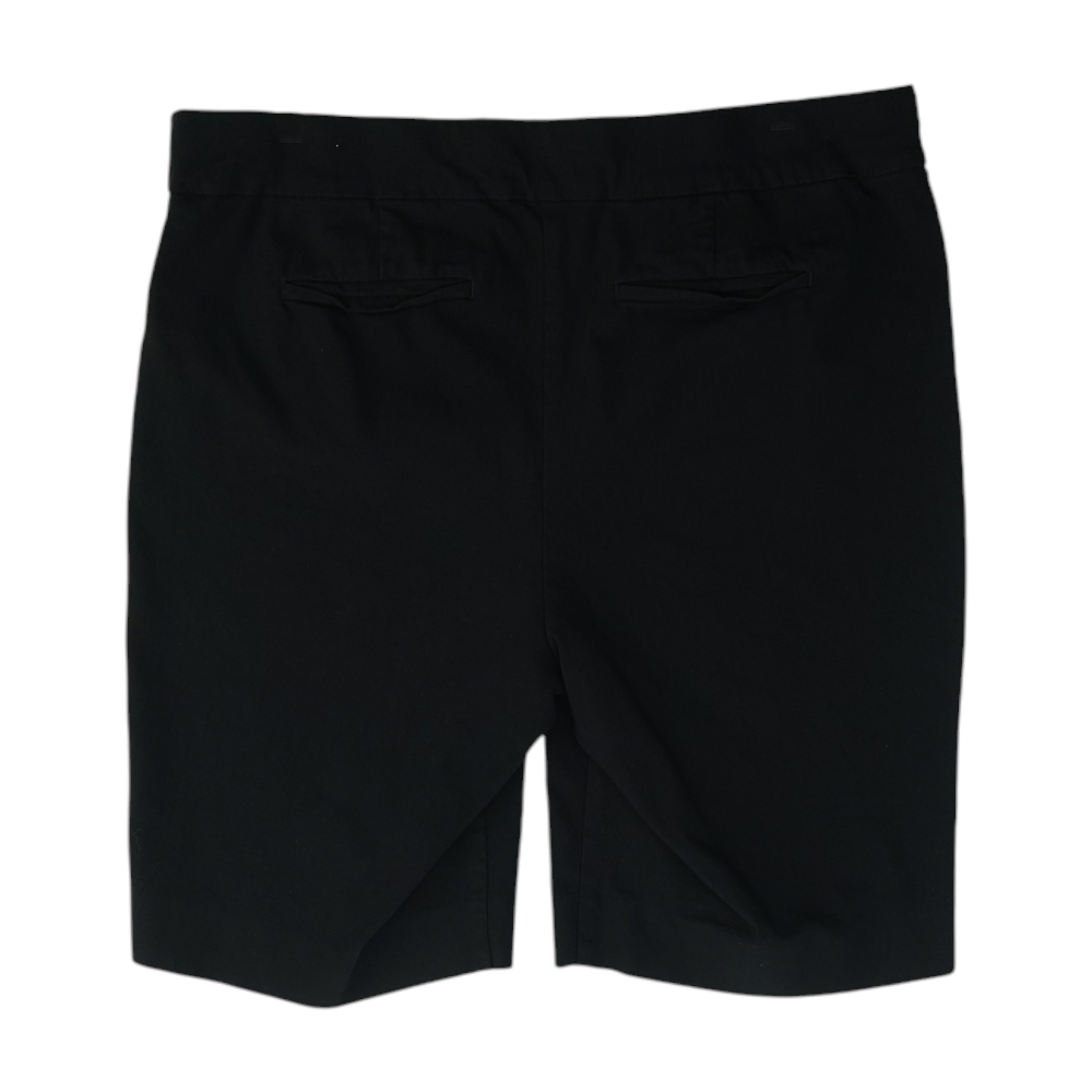 Black Solid Casual Shorts