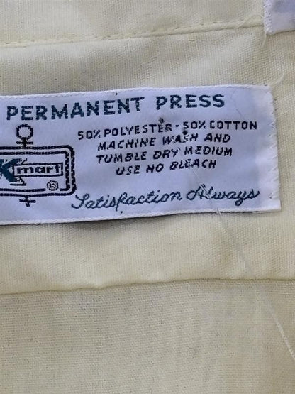 Vintage Yellow Solid Long Sleeve Button Down