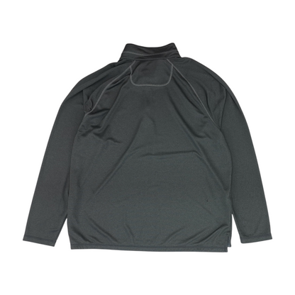 Gray Solid 1/4 Zip Pullover
