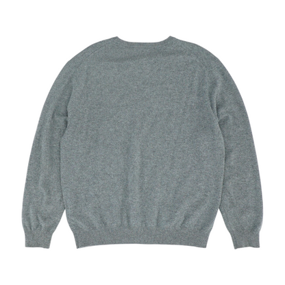 Gray Solid Pullover Sweater