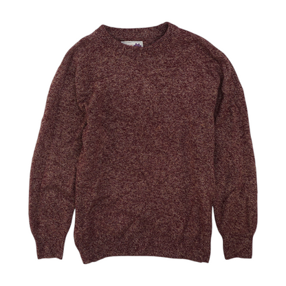 Maroon Solid Pullover Sweater