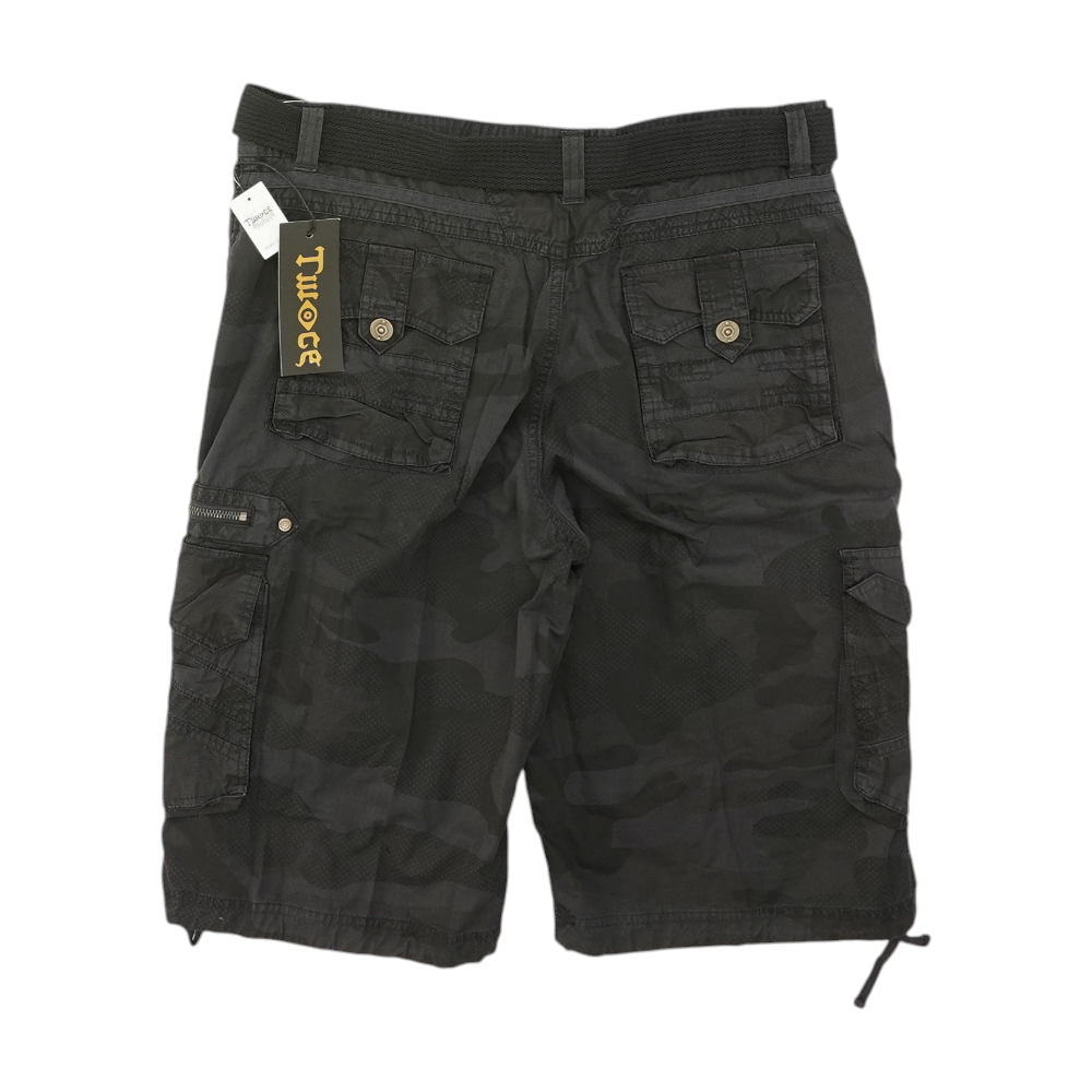Black Camo Cargo Shorts