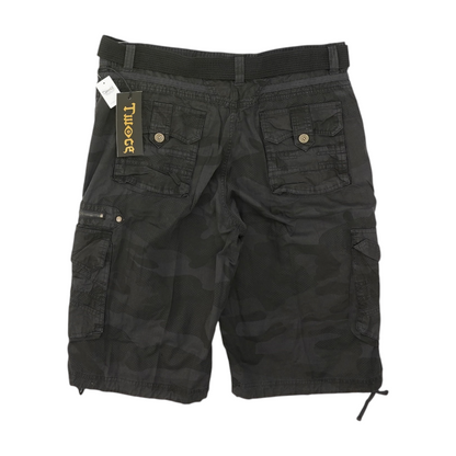 Black Camo Cargo Shorts